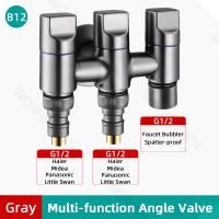 Brass Faucet Toilet Angle Valve Sink Bidet Faucet Washing Machine Mini Tap Saves Space Quick Installation