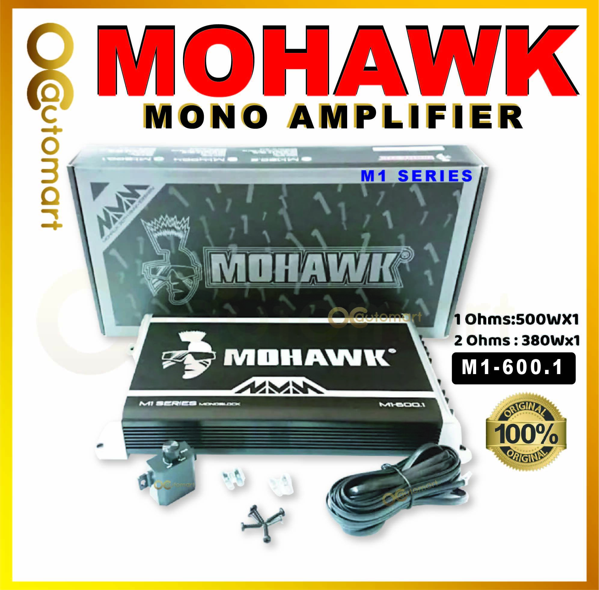 MOHAWK Car Audio M1 SERIES 500W MONO Amplifier - M1-600.1