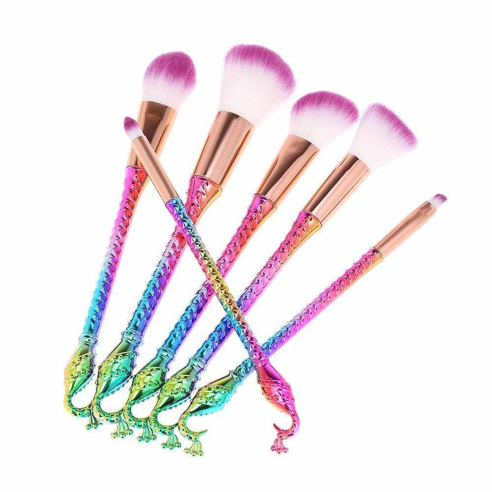 6Pcs Makeup Brush Set Nylon Hair Cosmetic Brushes Powder Foundation Eyeshadow Lip Brush Makeup Tools