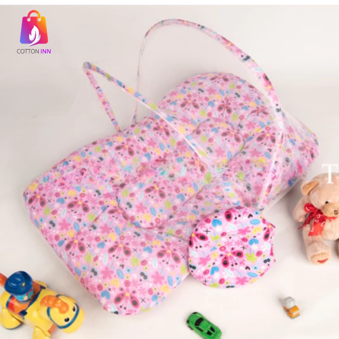 kelambu Baby Portable Bed Set-Mosquito Net-kelambu baby + tilam baby + bantal baby