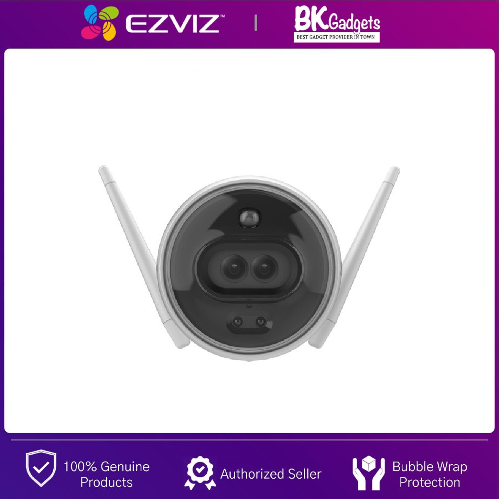 EZVIZ C3X [ 2MP / 1080P ] Dual Lens Wireless IP67 Outdoor Security IP Camera CCTV with Free Lifetime 24HR Cloud Recording