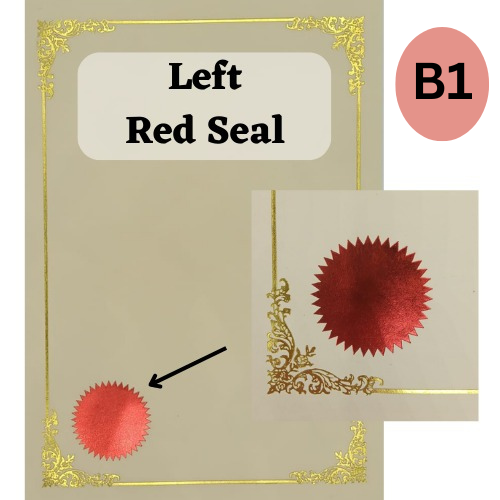 【1PACK=20 SHEET ! ! !】Lucky Star A4 Certificate Paper With Red Seal / Kertas Sijil 160gsm (Price For 20 sheet)