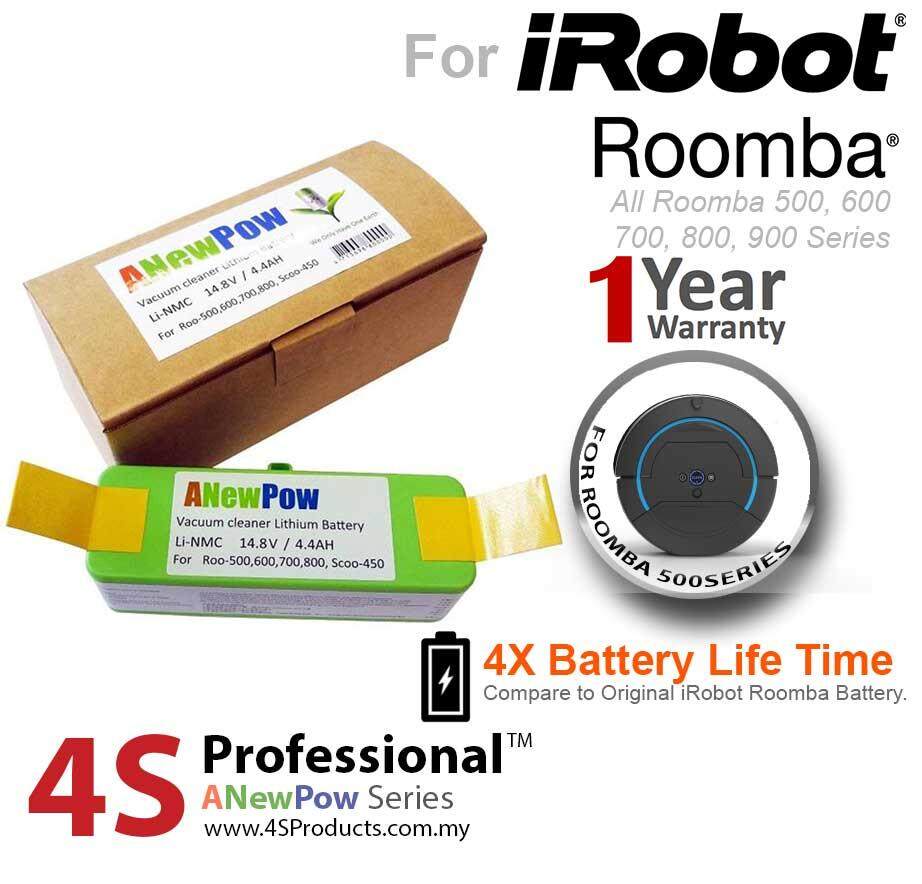 iRobot Roomba Lithium Battery Replacement for Model 500, 600, 700, Scooba 450 High Capacity 4400mAH