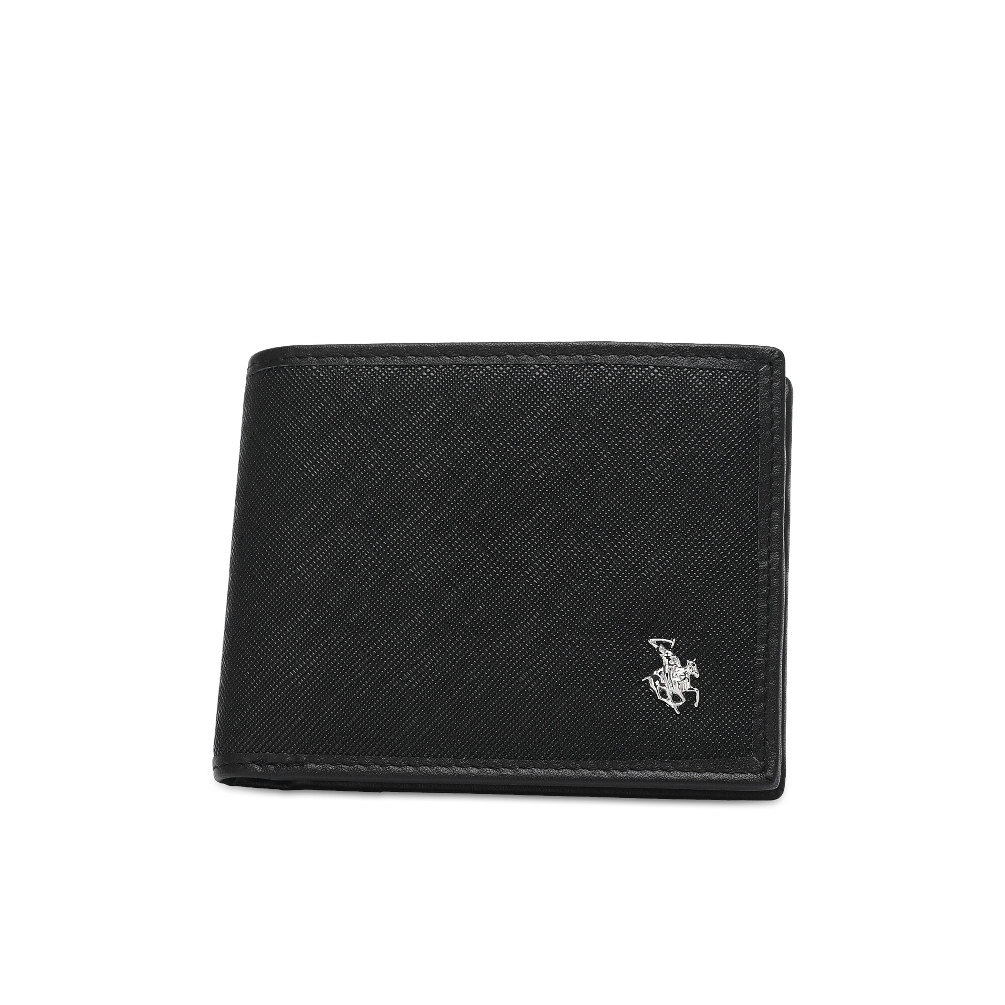SWISS POLO Genuine Leather RFID Short Wallet SW 138-3 BLACK