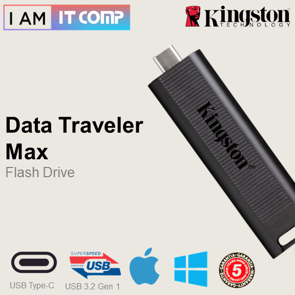 Kingston DataTraveler Max USB 3.2 Gen 2 Type-C Flash Drive 256GB / 512GB / 1TB - USB Pendrive ( DTMAX )