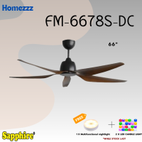 SAPPHIRE FM6678S DC Motor 66 inch ORB colour with 5 blade (6 speed remote) Ceiling Fan