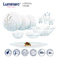 Luminarc 46Pcs Trompette Jumbo Dinner Set - Turquoise Flora (46 Pieces) [Model: P1286] - Diningware