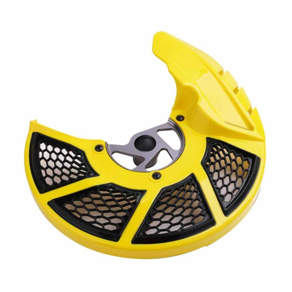 Motorcycle Front Brake Disc Guard Cover Replacement for HONDA CR125R,CRF250R,CRF450R,SX,SXF,XC (Yellow)