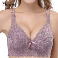 2022 Plus Large Big Size Lace Bras for Womens Bralette bh Underwear Sexy Lingerie Super Push up Brassiere Girl Minimizer Deep V