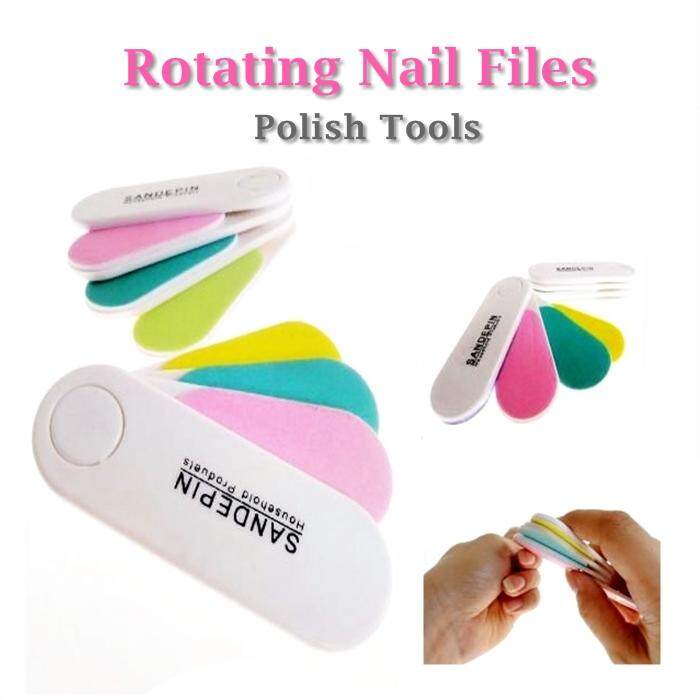 SELANGOR READY 4 Color Buffer Rotating Nail Files Polish Manicure Pro