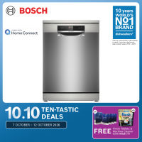 Bosch Series 8 Freestanding Dishwasher Stainless Steel HomeConnect 60cm PerfectDry Zeolite® Technology - SMS8YCI01E