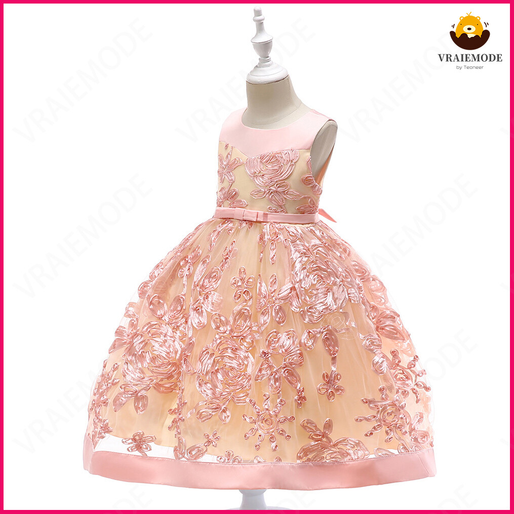 VRAIEMODE Flower Girls Dress for Wedding Children Evening Party Dress Kids Dresses Party Princess Dress Prom Pageant Formal Gown ราคา 703 บาท*ส่งฟรี