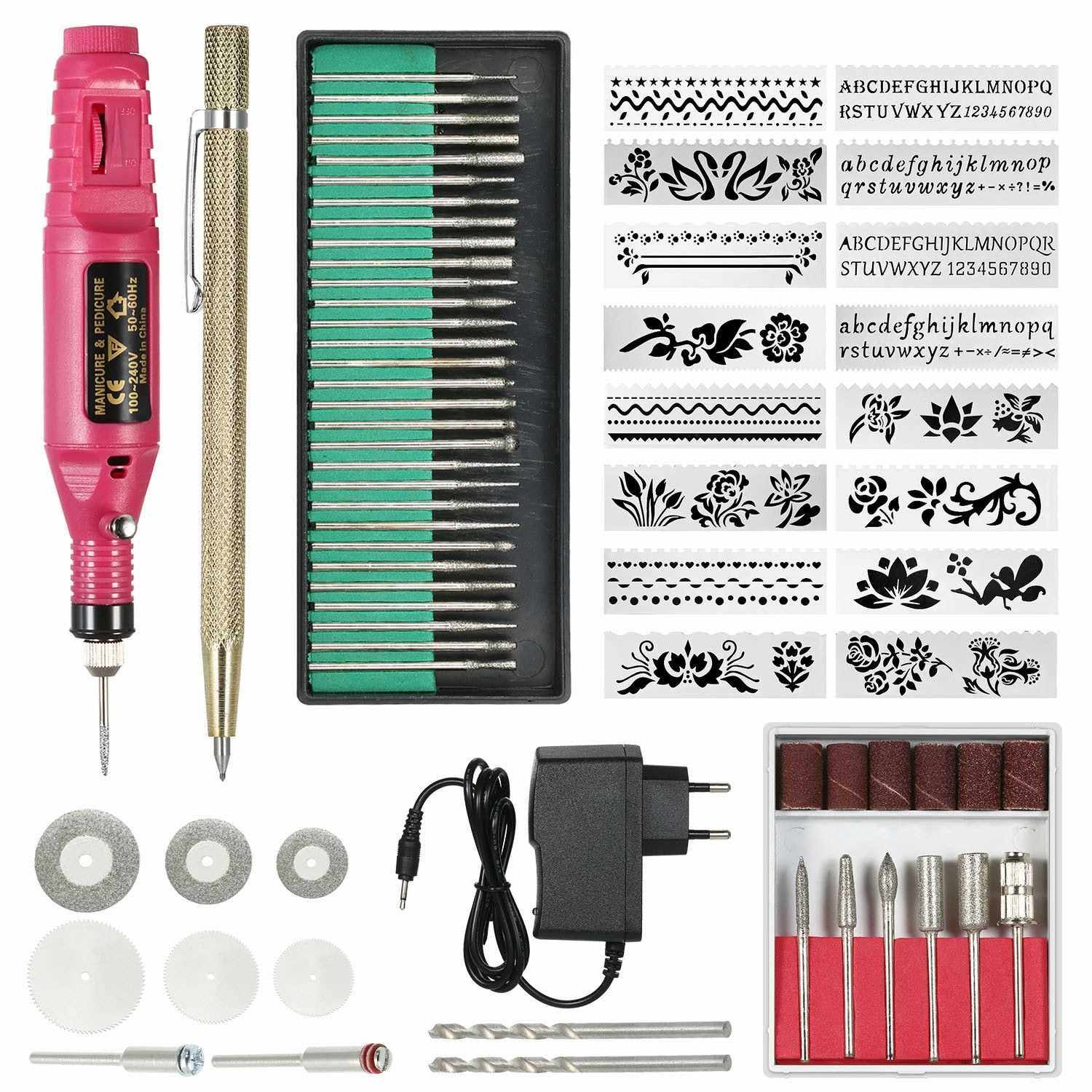 Best Selling 70pcs Electric Nail Drill Buffer Kit 220V Micro Engraver ...