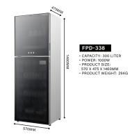Year 2025 Firenzzi Disinfection Cabinet Push Button Control with Ozone Dust Proof & High Heat Temperature