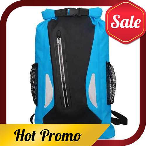 Outdoor Waterproof Dry Bag 25L Reflective Dry Sack Roll Top Dry Sack Lightweight Camping Gear Bag Mountaineering Bag Sport Backpack Women Men For Camping Hiking Cycling Sport Bag (Blue)