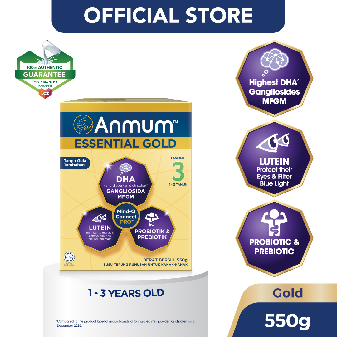 ANMUM Essential Gold Step 3 Children Formula Milk Powder (1 – 3 Years Old) 550g