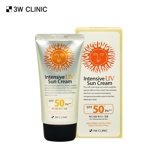 [3W CLINIC] Intensive UV Sunblock Cream Krim Pelindung Matahari 70ml (100% Authentic imported from Korea)