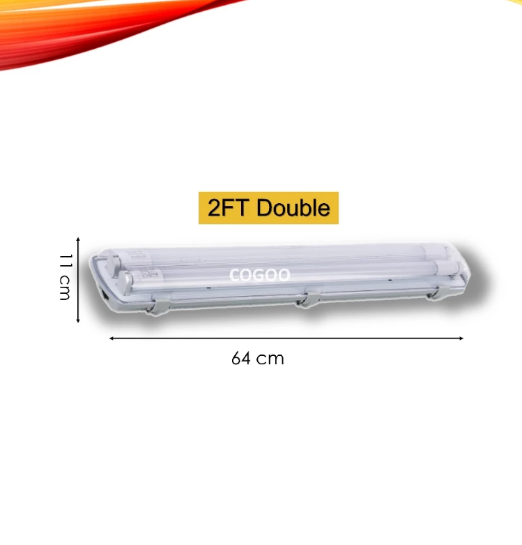 LED T8 Waterproof Casing Fitting 2FT 4FT Single Double Anti corrosive Weatherproof Outdoor lamp Lampu luar Kalimatang