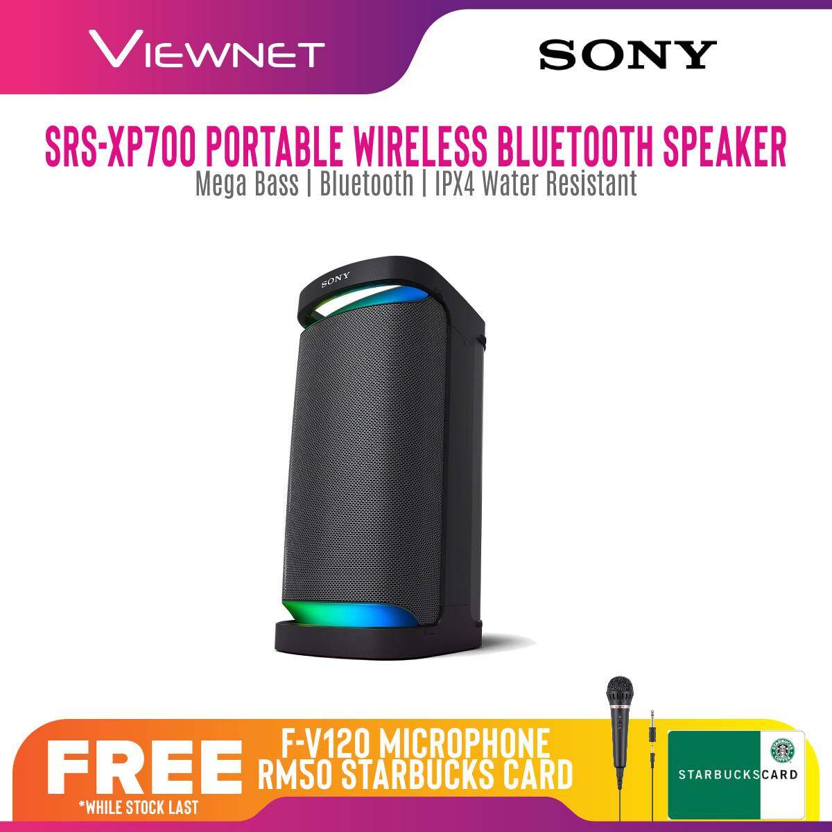 [PRE-ORDER] [NEW LAUNCH] Sony SRS-XP700 Series Portable Wireless Bluetooth Speaker with Extra Bass , IPX Water Resistant + (Free Gifts: F-V120 Microphone + RM50 Starbucks Card(While Stock Last ) (ETA: 2021-08-04)