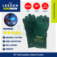 Hercules Full Leather Gloves (Green) 13″ by Leeden Online Store