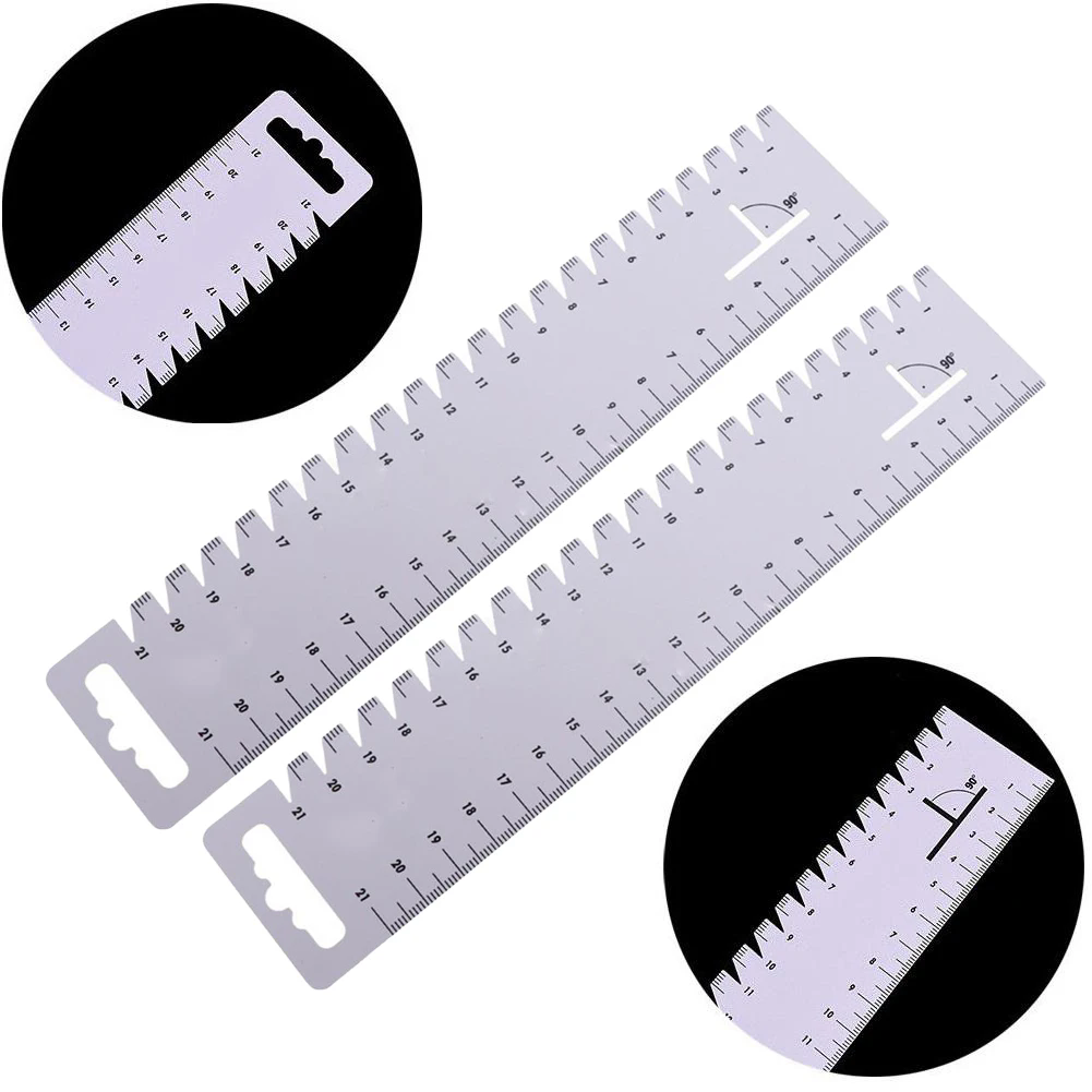 2pcs Sewing Patchwork Ruler Gauge Ultrathin Soft Sewing Tool Quilting Handmade 21cm Sewing Tools Accessories