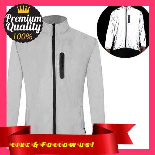 People's Choice High Visibility Reflective Jacket Coat Waterproof Windproof Outdoor Night Sports Running Cycling Jacket (M)