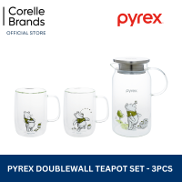 PYREX Winnie The Pooh Doublewall Mug & Teapot Set - 3pcs - Forest Holiday Collection