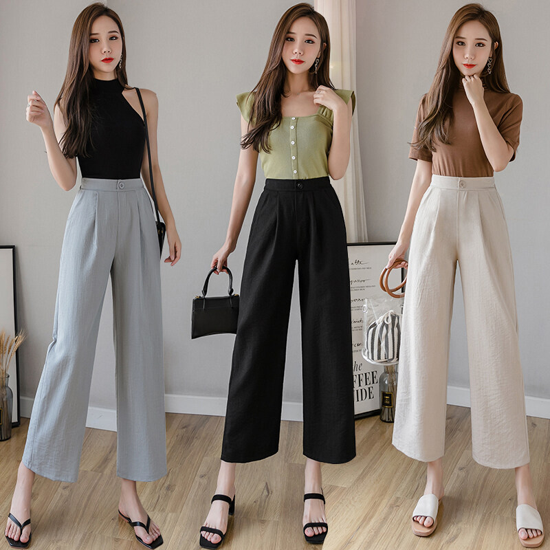 [Pre-Order] JYS Fashion Korean Style Women Straight Cut Cotton Linen Pant Collection 548 - 3904  (ETA: 2023-05-31)