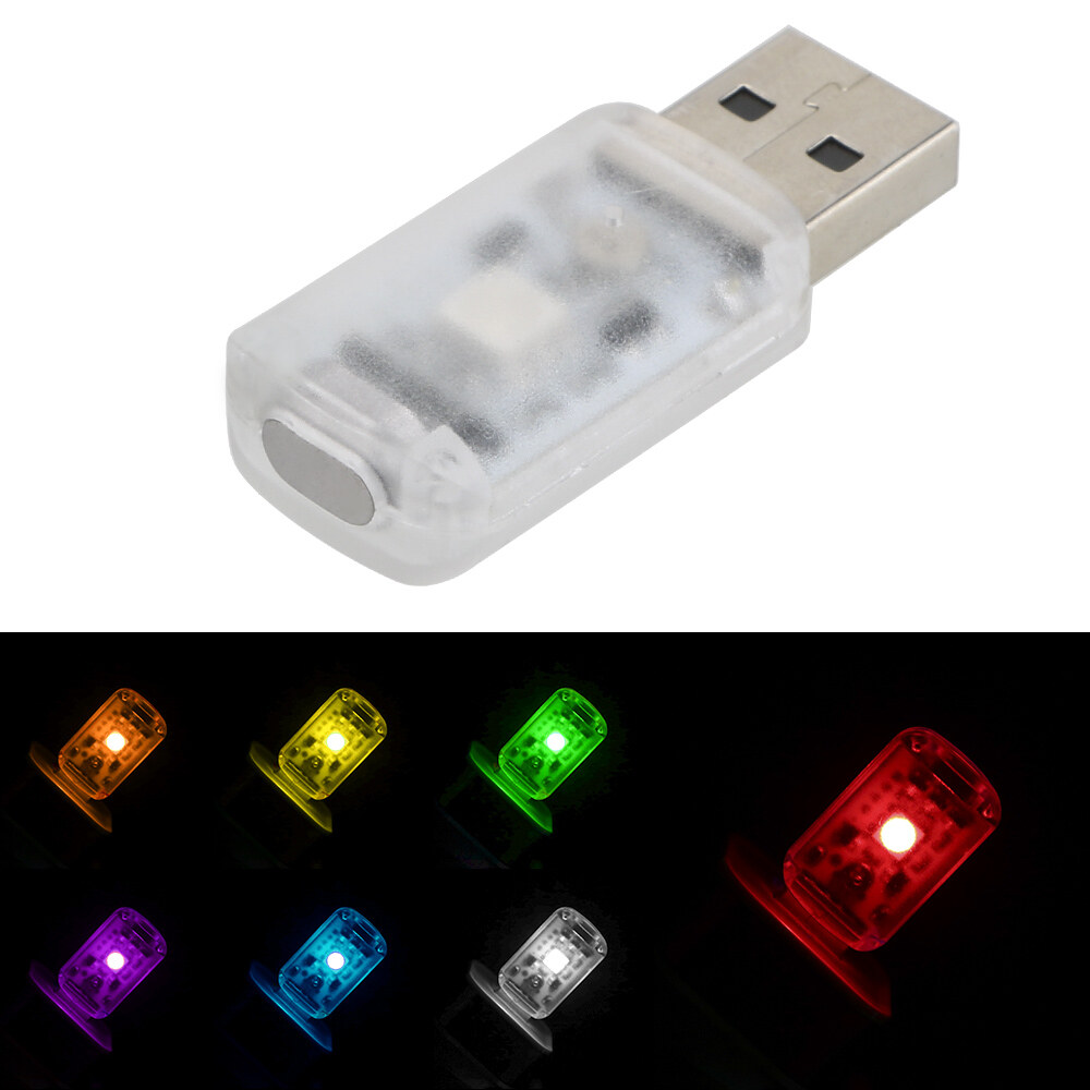 1 đèn sân khấu usb bóng đèn led trang trí xe hơi đèn tạo không khí rgb mini đèn nội thất ô tô tạo kiểu