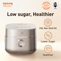 Joyoung Purecook 18N6U Low Sugar Rice Cooker 1.5L IH 3D Dual Heating 316L Stainless Steel Inner Pot Non-Stick Easy to Clean | Low GI| 24HTimerElectric cooker With Steamer Removable Inner Lid One-Touch Cooking Multifunctional With 8 Auto Programs
