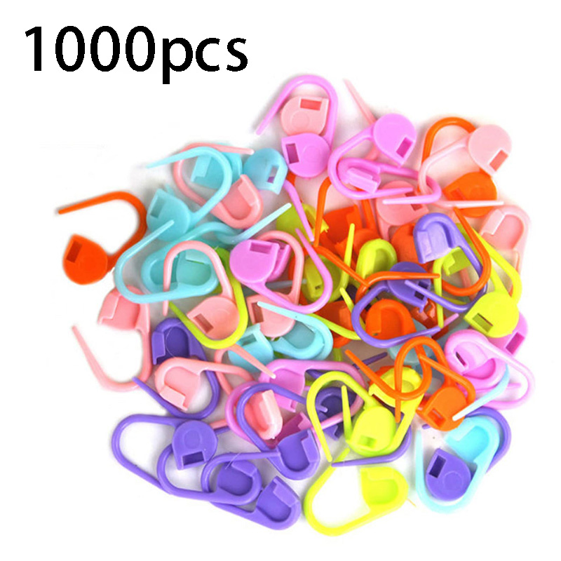 1000Pieces Knitting Markers Crochet Plastic Stitch Markers Safety Pins Weave Stitch Needle Clip