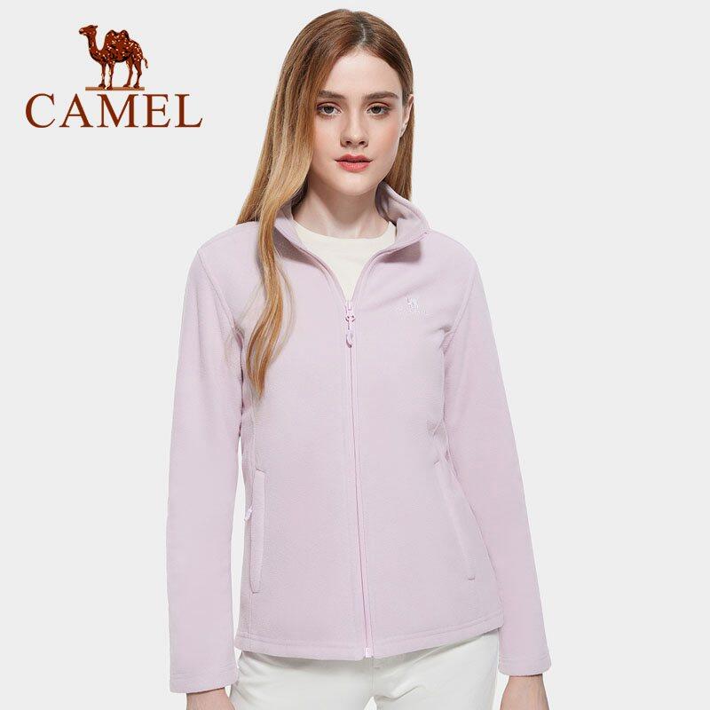 Camel Áo Nỉ Nữ Ngoài Trời Áo Nỉ Thêu Mùa Xuân Mùa Đông Áo Nỉ Dài Tay Có Khóa Kéo Thời Trang Cho Nữ