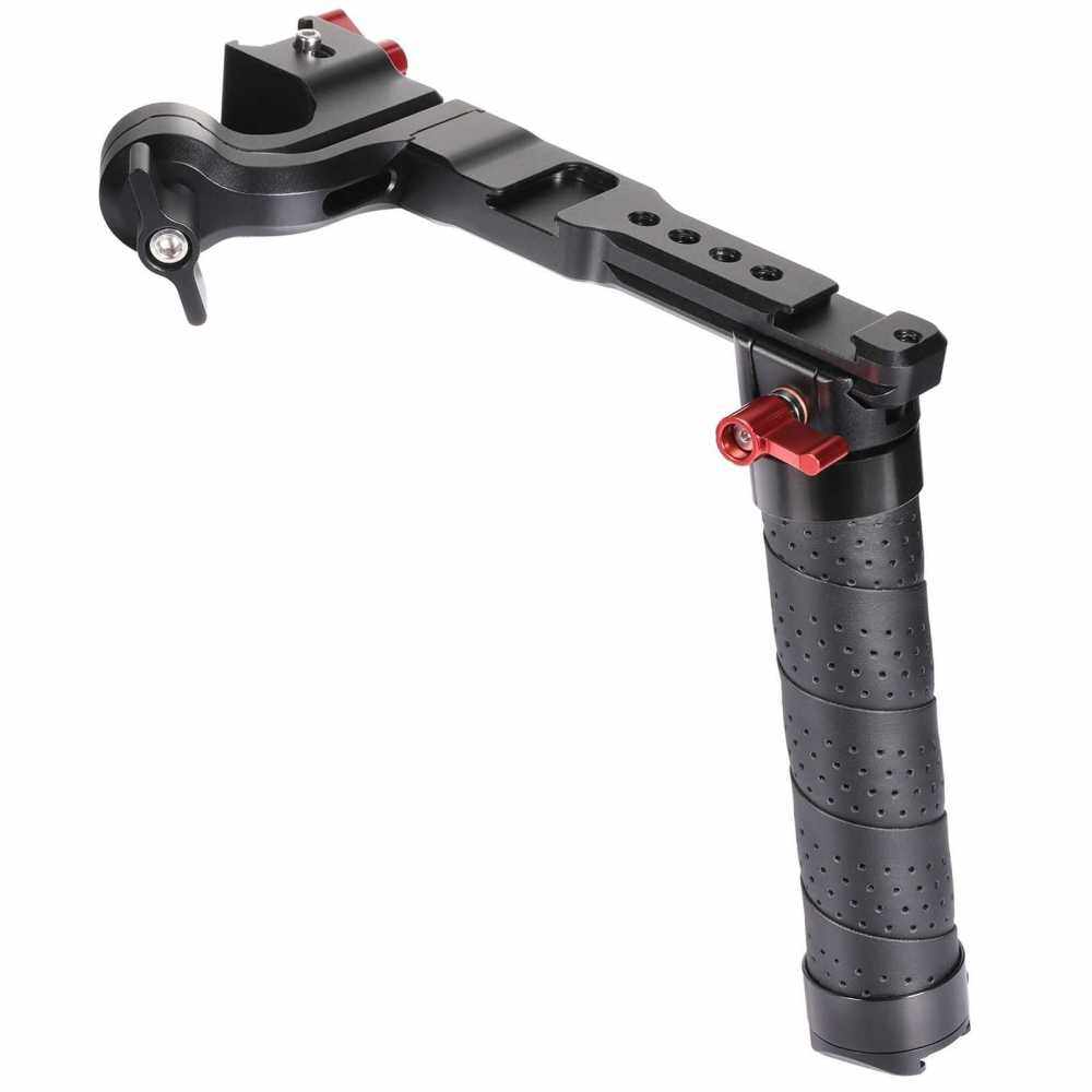 Andoer Aluminum Handle Sling Handgrip with Cold Shoe Universal 1/4 3/8 Interface Replacement for DJI Ronin S 2 / Ronin SC 2 Gimble (Standard)