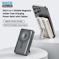 ROCK P50 PD20W 5 in 1 Magnetic Holder Fast Charging Power Bank with Cables (10000mAh)