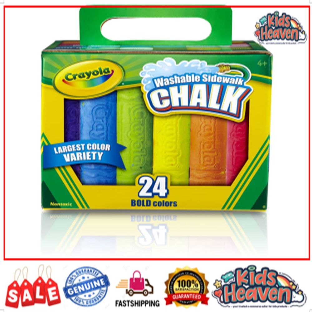 Crayola Sidewalk Chalk 12 / 24 counts Assorted Colors (100.0% Original)