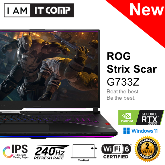 Asus ROG Strix Scar 17 G733Z-WLL140W / G733Z-XLL029W 17.3" WQHD 240Hz IPS Gaming Laptop ( I9-12900H/