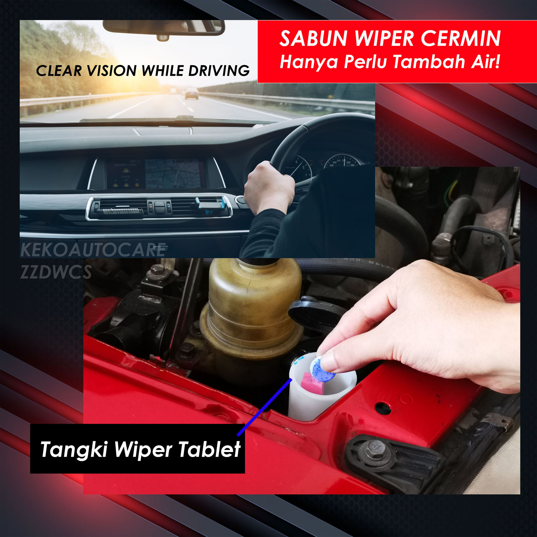 Car Windshield Wiper Washer Tablet 1pcs Cleaner Glass Polish Aksesori
