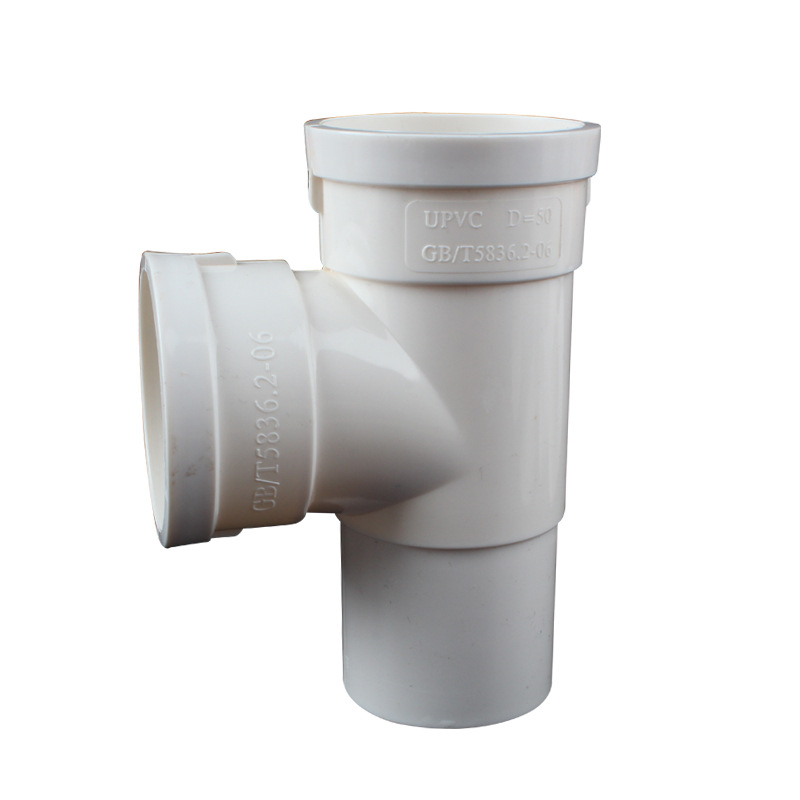 [E nóng 60]PVC bên trong và bên ngoài cắm trực tiếp khuỷu tay TEE cống mở rộng doanh giữa và cổ dưới phích cắm thẳng 50 75 110