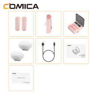 Comica Vimo S Wireless Lavalier Microphone with Noise Cancellation for iPhone/Android Hands-free Plug and Play Compact Condenser Lapel Microphone with Charging Case for Vlogging  Interviewing Live streaming Recording