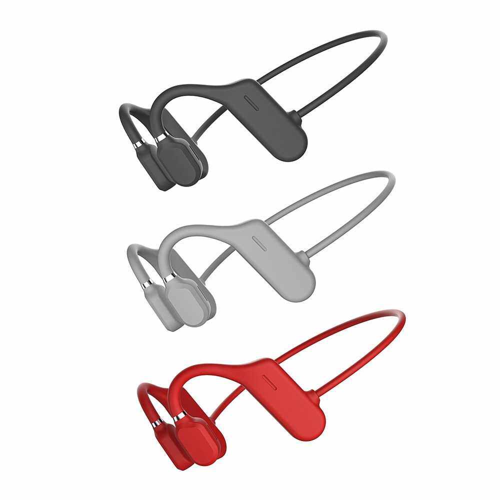 Bluetooth 5.0 Wireless Headphones Sports Headset Waterproof Running Earphone Cycling Open Ear Ear-hook (Black)