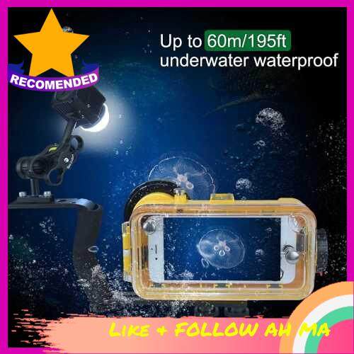Best Selling Mini Rechargeable LED Video Light Diving Photography Lamp Underwater 60M Waterproof IPX8 Camping Lighting for DJI Drone/ GoPro/ DSLR Cameras/ Camcorders/ Action Cameras/ Smartphone (Red)