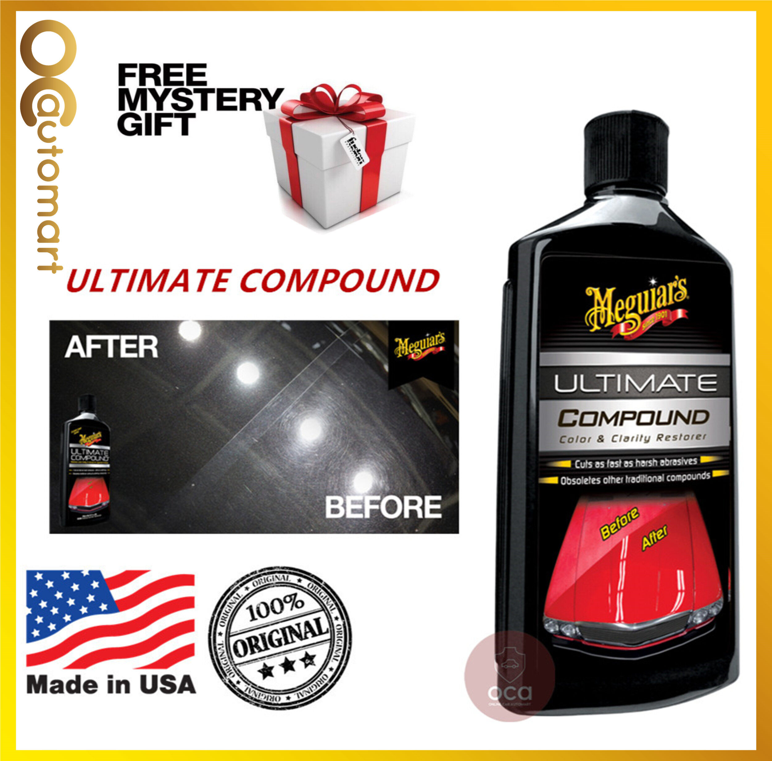 ( Free Gift ) Meguiar / Meguiar’s Ultimate Compound G17216 Remove Paint Defects Scratch Remover