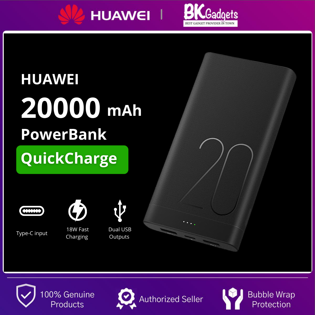 Huawei AP20Q [ 20000mAh ] PowerBank - Support Type C | Fast Charge | Quick Charge