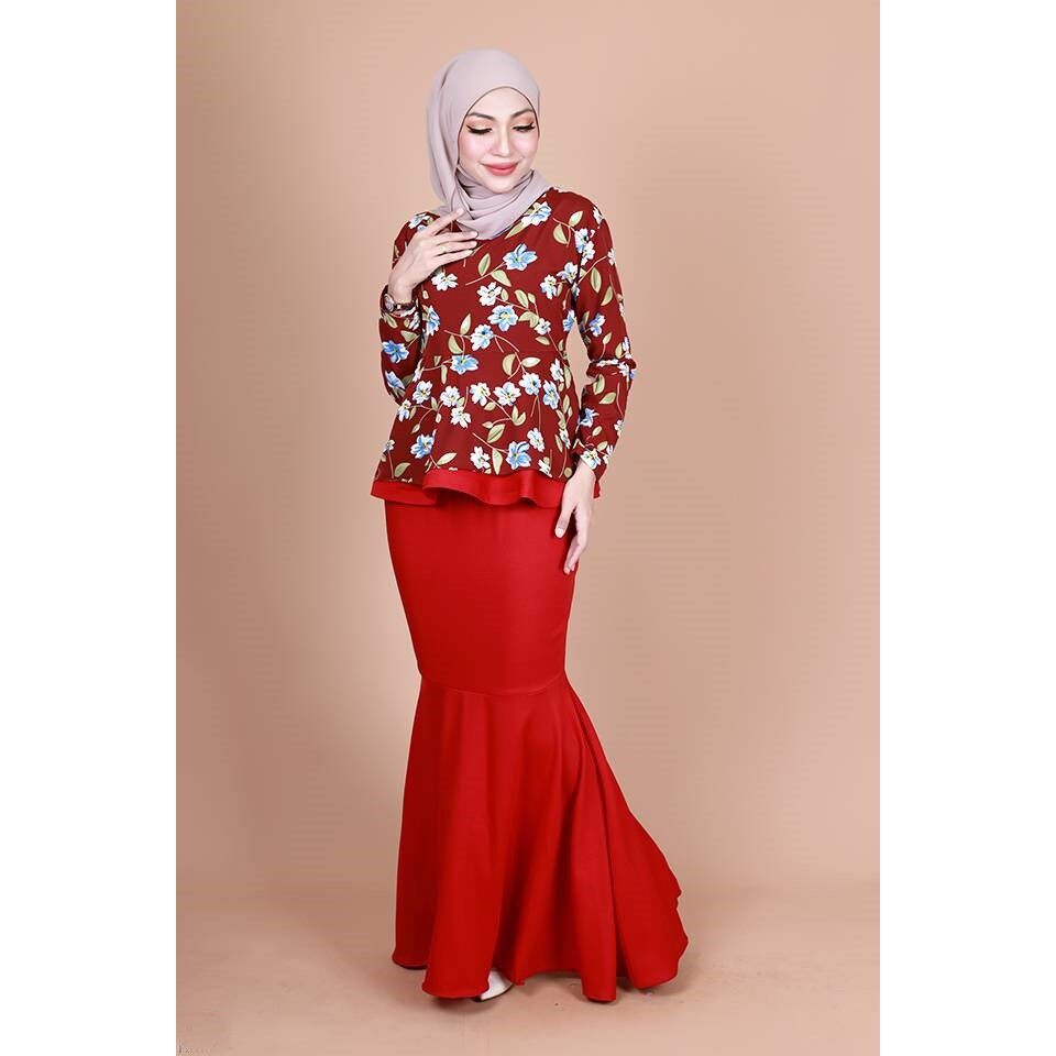 2022 Raya Collection Durriyah Adult Layered Peplum Baju Kurung Set BEST SELLER