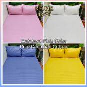 GGLLWIOGH 529 Double Bedsheet, Pure Canadian Cotton, 48x75