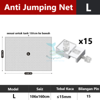 Aquarium Fish Turtle Tank Anti Escape Jumping Net Cover High Transparent Net Stainless Steel Holder HappyFishLife
