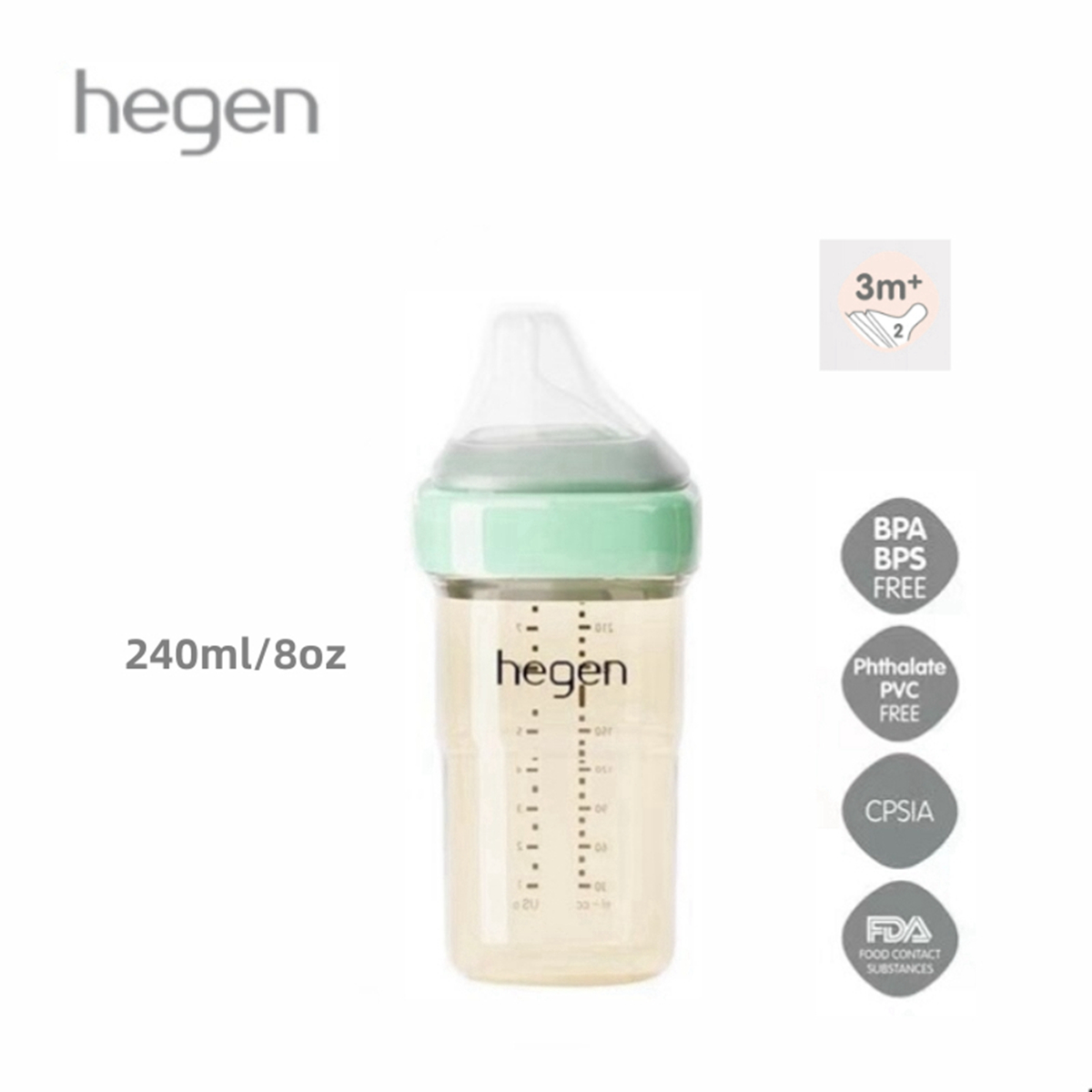 Hegen PCTO Feeding Bottle Wide Neck PPSU 5oz/150ml 8oz/240ml 11oz/330ml Baby Bottle And Anti-colic Teat