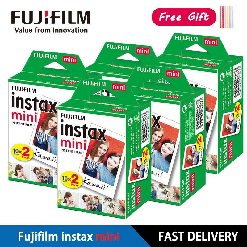 10-100 Tờ Fujifilm Instax Mini LiPlay 11 9 8 7S 90 Liên Kết Phim Giấy Ảnh Màu Cạnh Trắng Hoàn Toàn Mới Cho Máy Ảnh Lấy Liền FUJI
