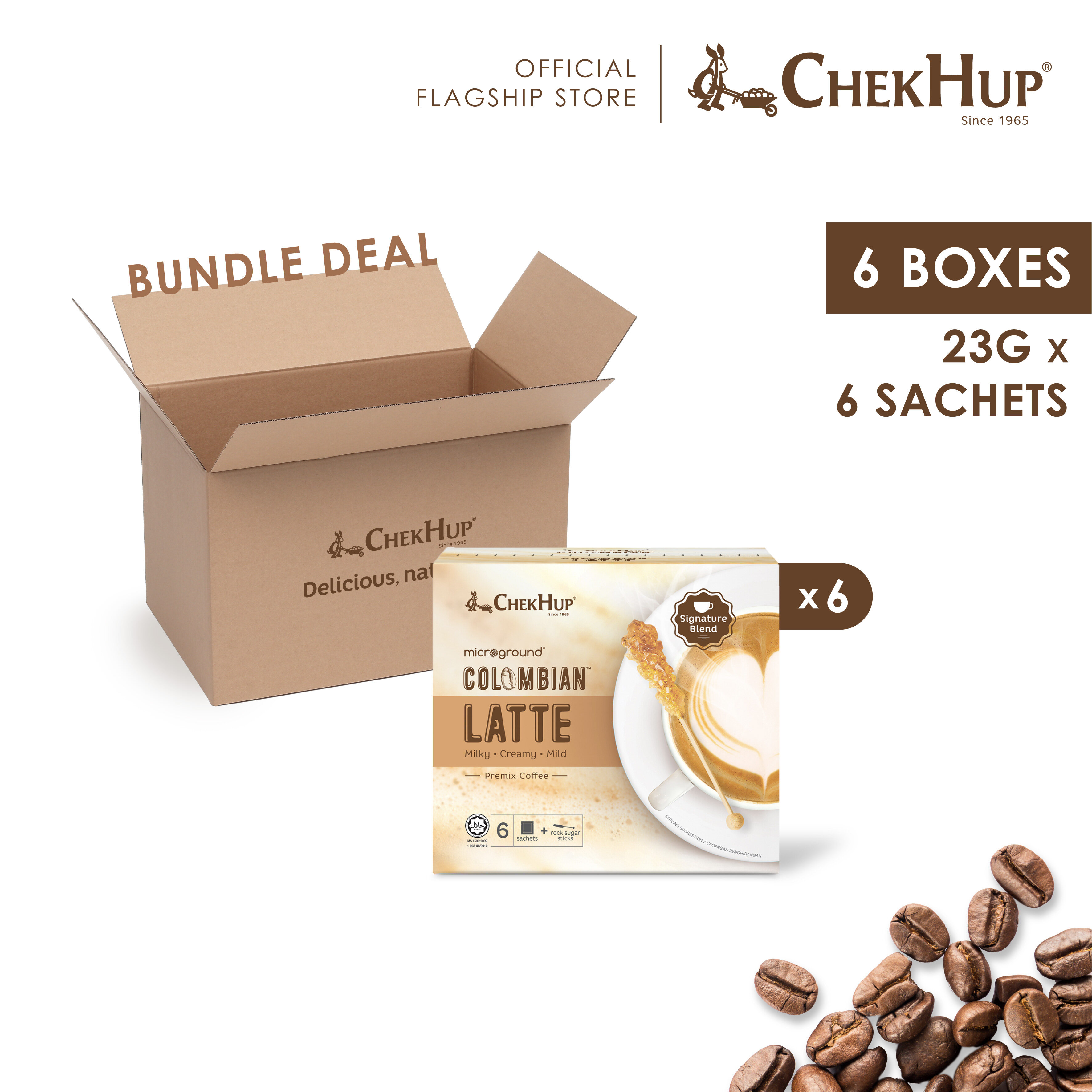 Chek Hup Microground Colombian Latte (23g x 6s) [Bundle of 6]