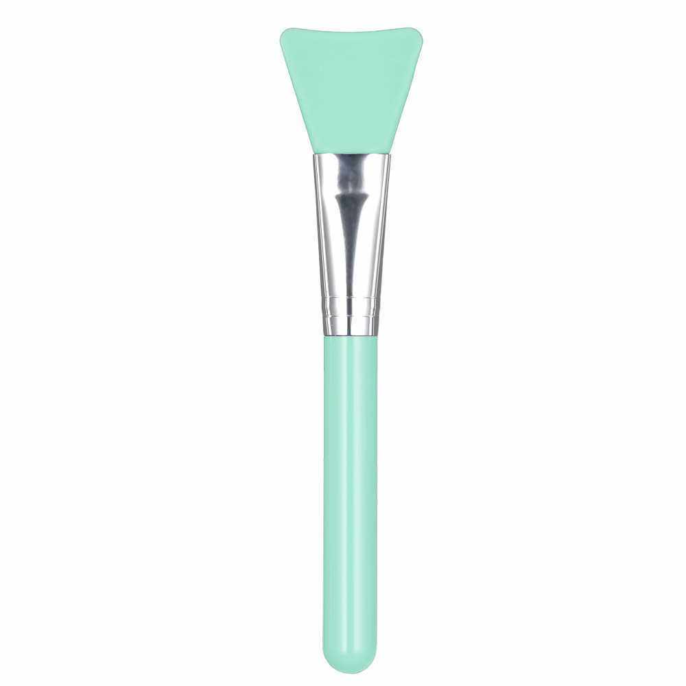 1Pcs Silicone Makeup Brush Facial Mask Foundation Brush Cosmetic Brush Make Up Tool Optional Color (Green)